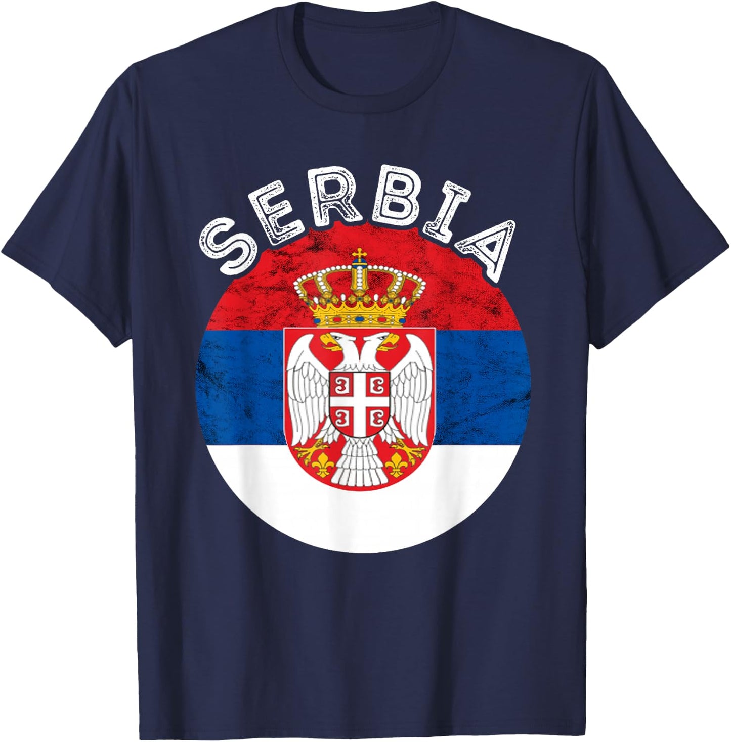 Serbia Serbian Pride Serbian Football Serbian Flag Srbija T-Shirt - T-Shirt | Navy