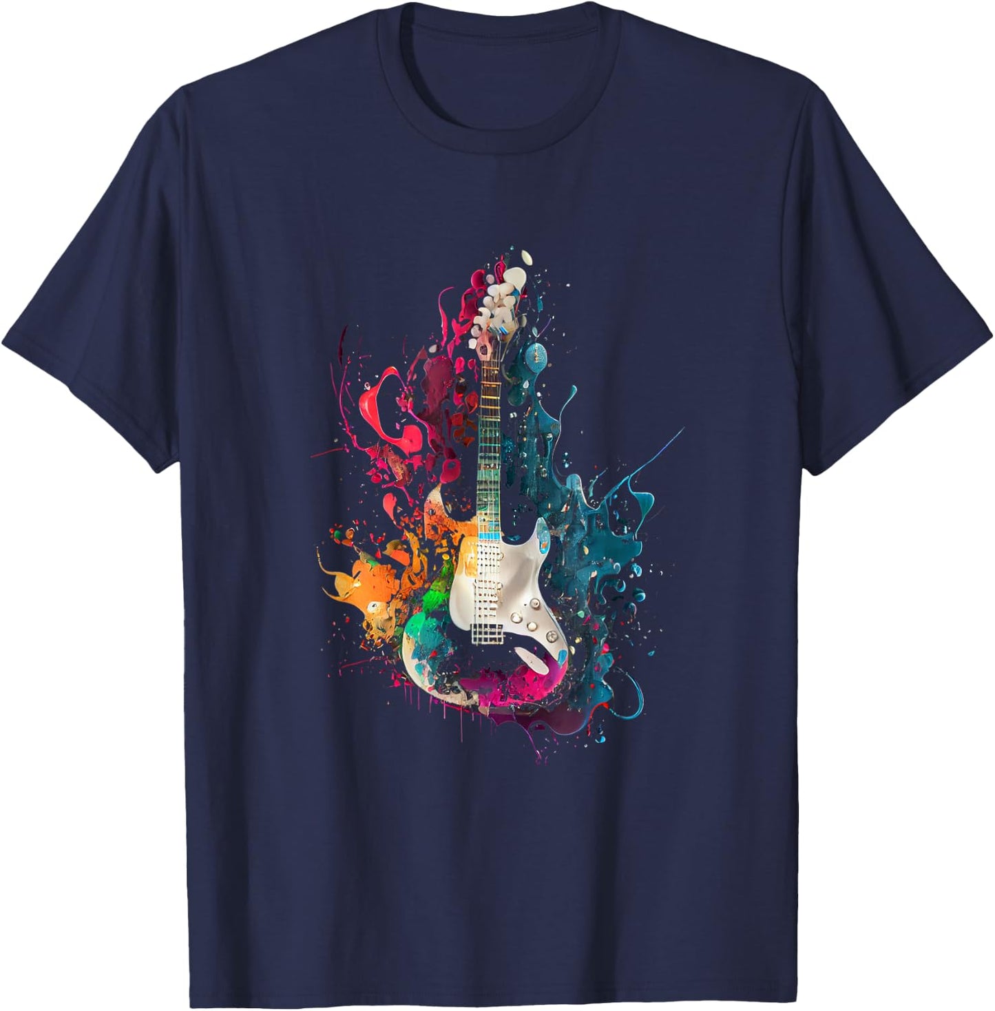 Guitars Musicians Guitarists T-Shirt - T-Shirt | Navy