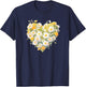 Daisy, Heart, Love, Flower, Fashion, Valentine's Day T-Shirt - T-Shirt | Navy