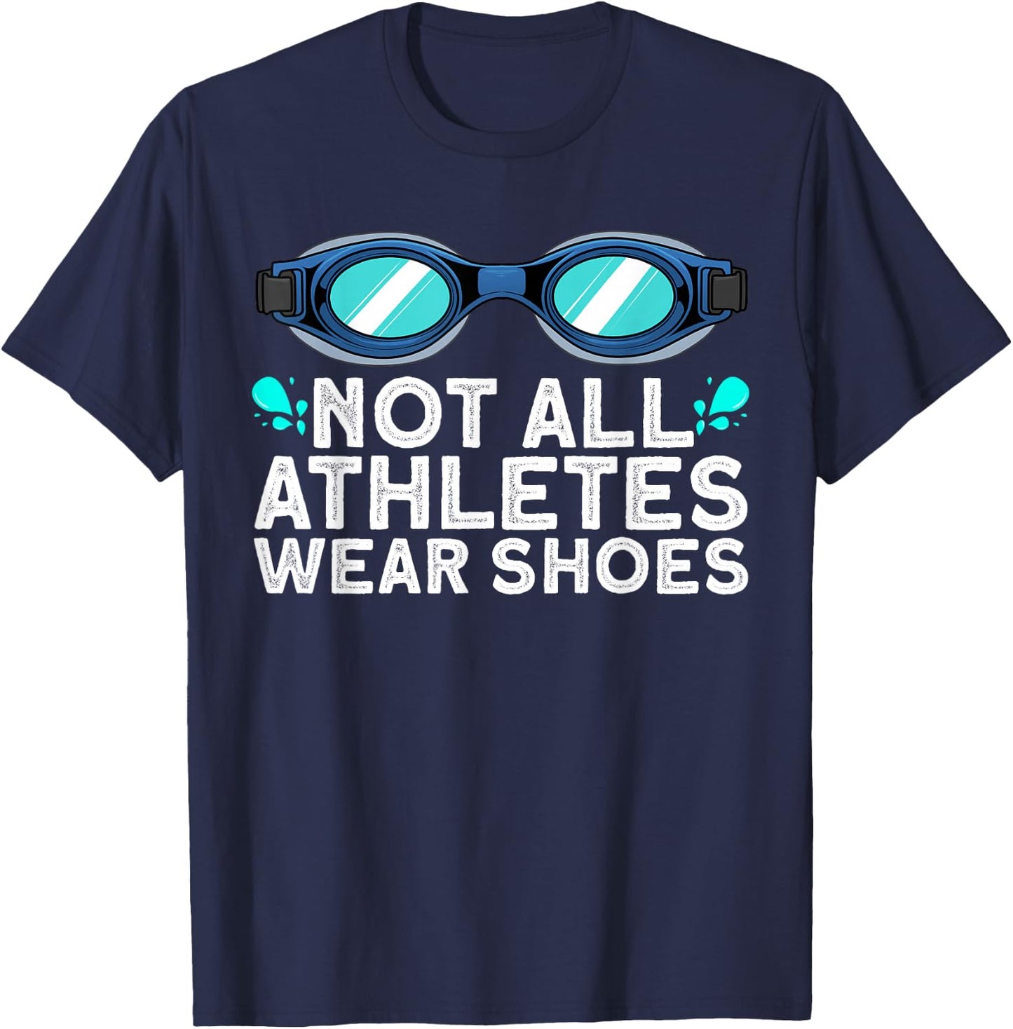 Cool Swimming Women Swimmer Swim Instructor Goggles T-Shirt - T-Shirt | Navy