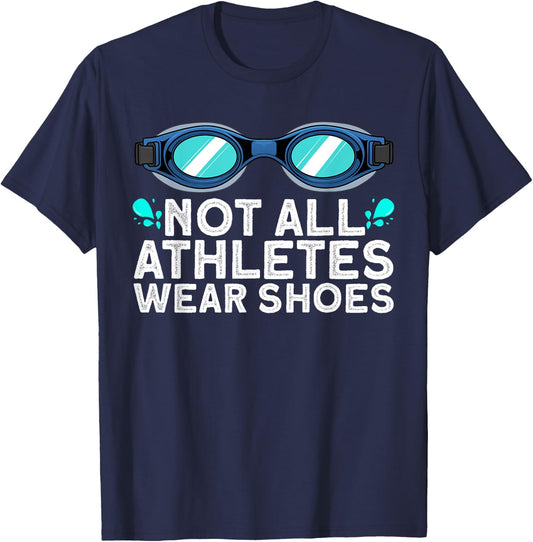 Cool Swimming Women Swimmer Swim Instructor Goggles T-Shirt - T-Shirt | Navy