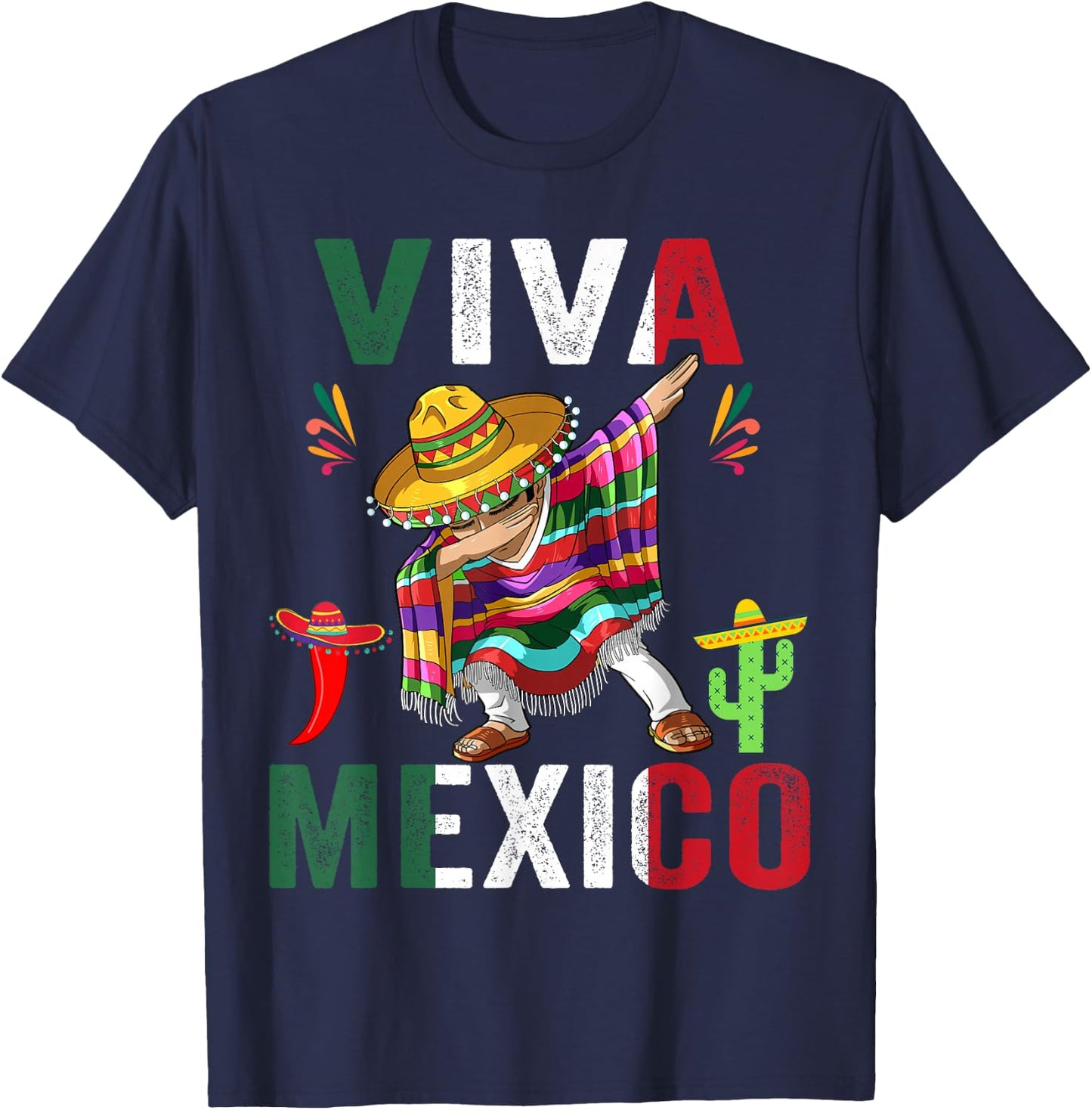 Butterfly Flag Mexico Independence Day Mexican Men Women Kid T-Shirt - T-Shirt | Navy