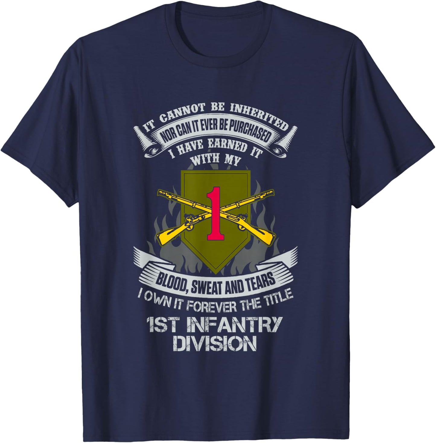 Own Forever The Title US Army 1st Infantry Division T-Shirt - T-Shirt | Navy