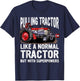 Passion Tractorpulling Men's Black Tractor Pulling Superpower Fun T-Shirt - T-Shirt | Navy