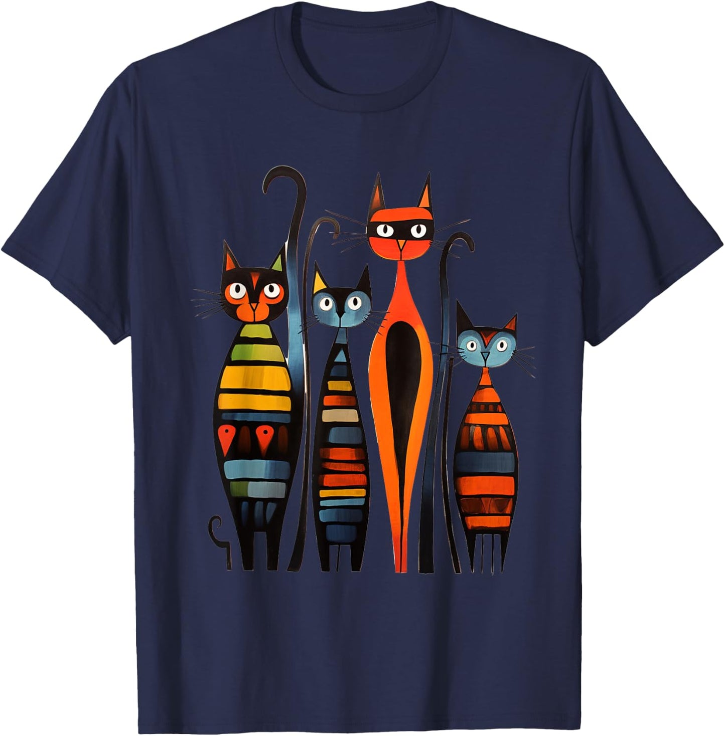Century Art Kitten Lover Artwork Classic Cute Cat Men Women Kids T-Shirt - T-Shirt | Navy