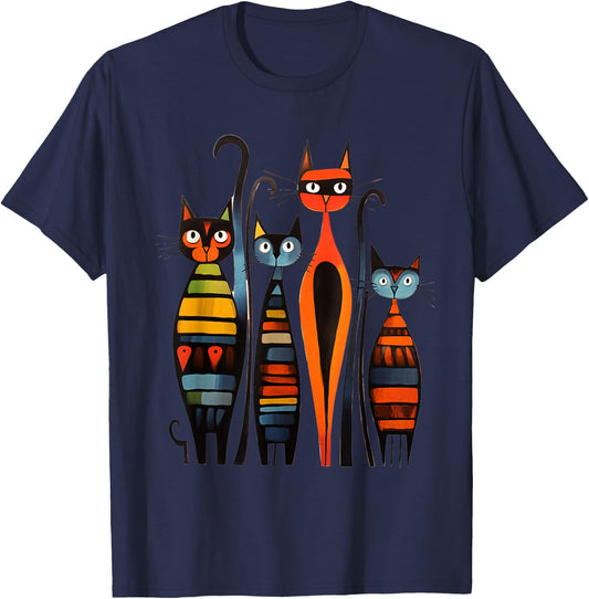 Century Art Kitten Lover Artwork Classic Cute Cat Men Women Kids T-Shirt - T-Shirt | Navy