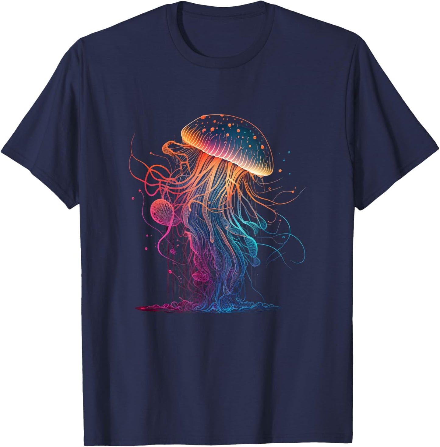 Jellyfish Ocean Animal Scuba Diving Jelly Fish T-Shirt - T-Shirt | Navy