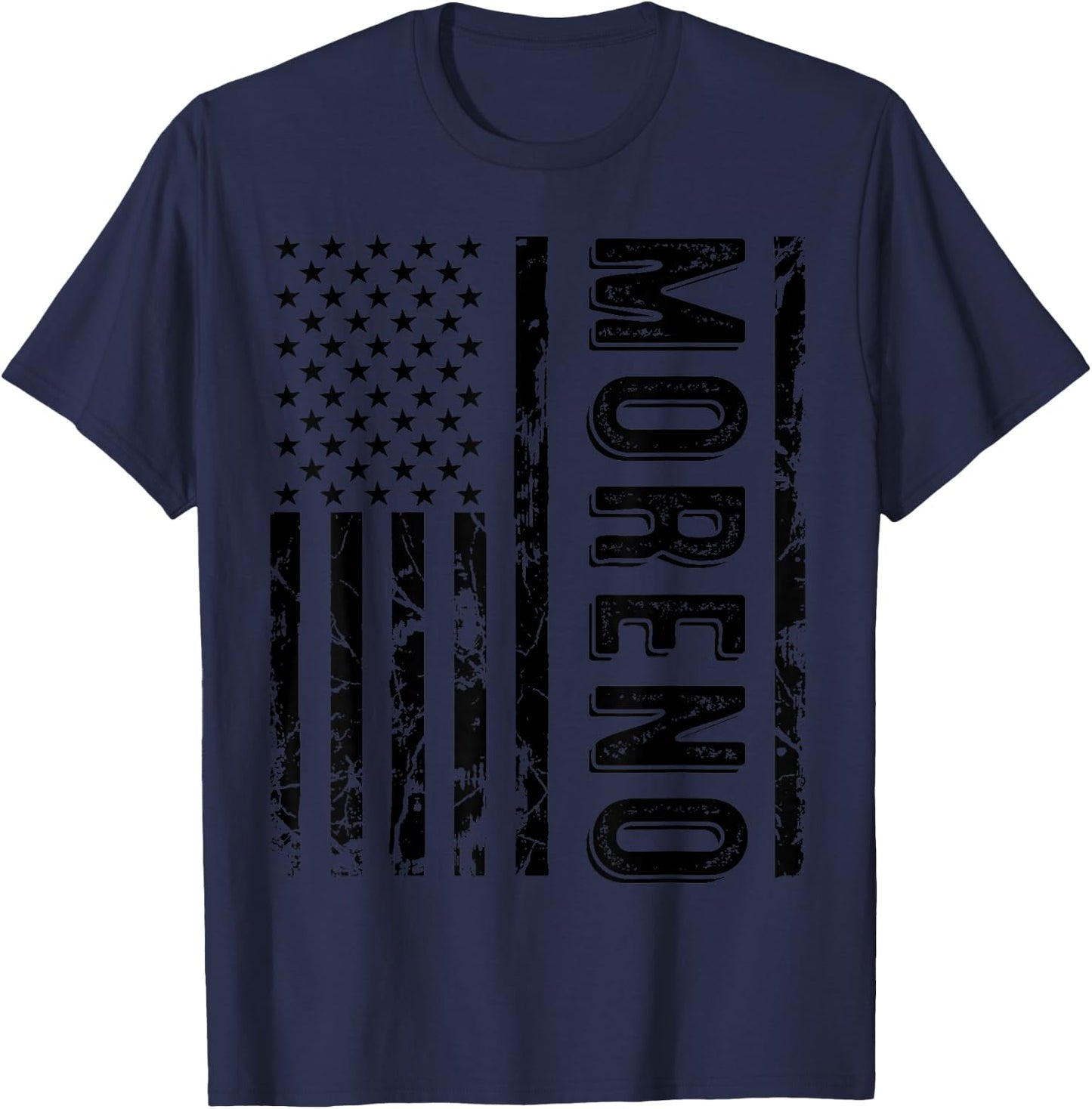 Moreno Last Name Funny Surname Team Moreno Family Reunion T-Shirt - T-Shirt | Navy