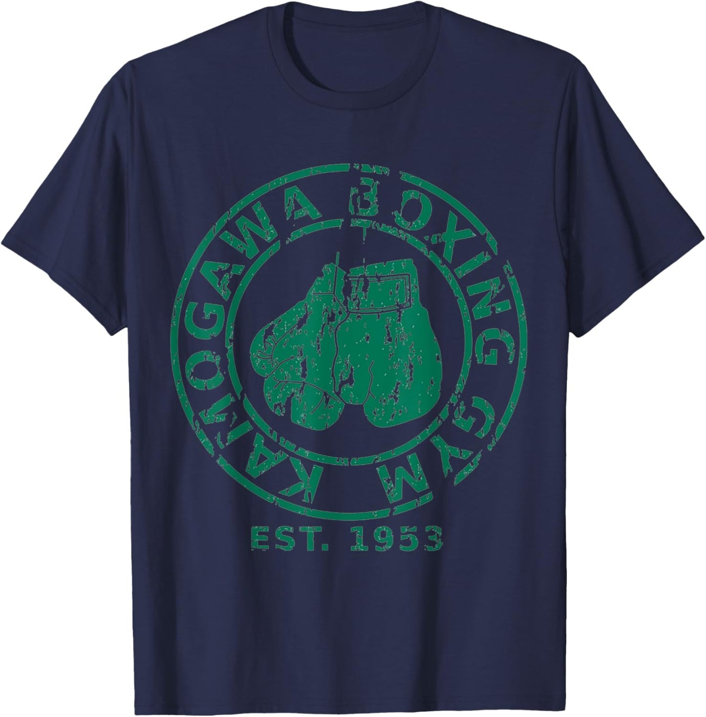 KBG(Kamogawa) Boxing Gym Tokyo, Japan Est 1953 Boxing Gloves T-Shirt - T-Shirt | Navy