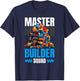 Master Builder Bricks Blocks Play Toys T-Shirt - T-Shirt | Navy