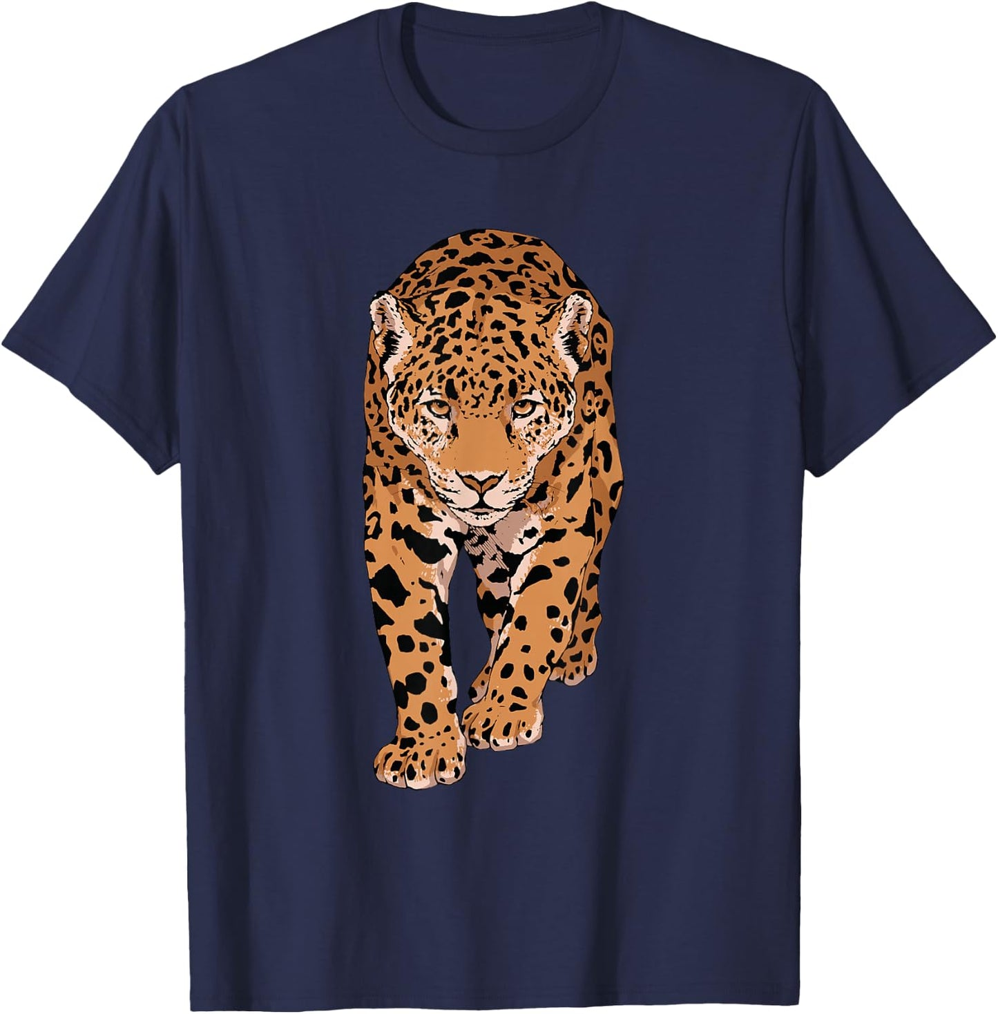 Wild Big Cat Jaguar Jungle Animal Wildlife T-Shirt - T-Shirt | Navy