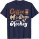 Coffee Dogs Hockey Ice Hockey Player T-Shirt - T-Shirt | Navy
