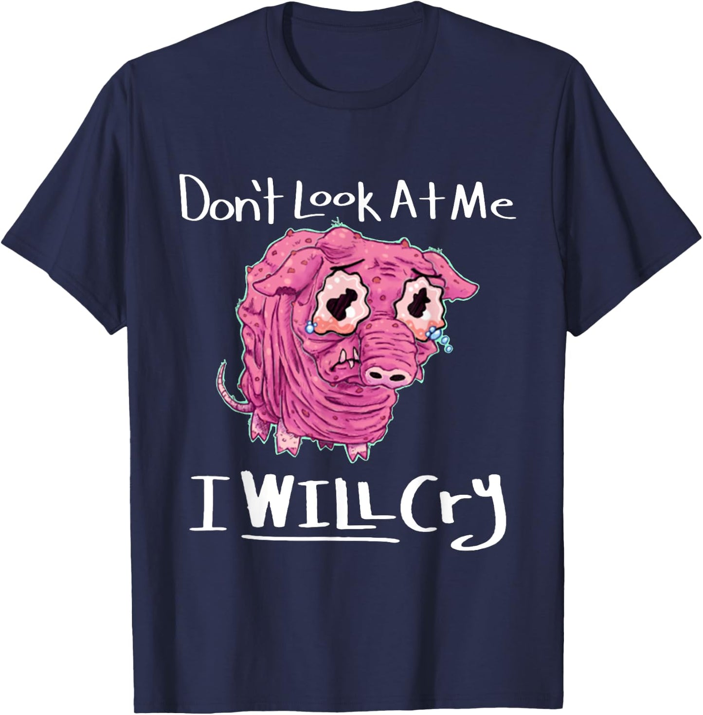 Home of the Squonk - Pennsylvania, USA Sad Emo Cryptid T-Shirt - T-Shirt | Navy
