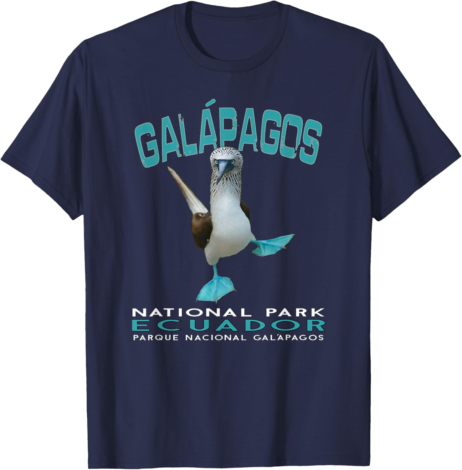 Galapagos National Park Ecuador Blue Footed Boobies Keepsake T-Shirt - T-Shirt | Navy