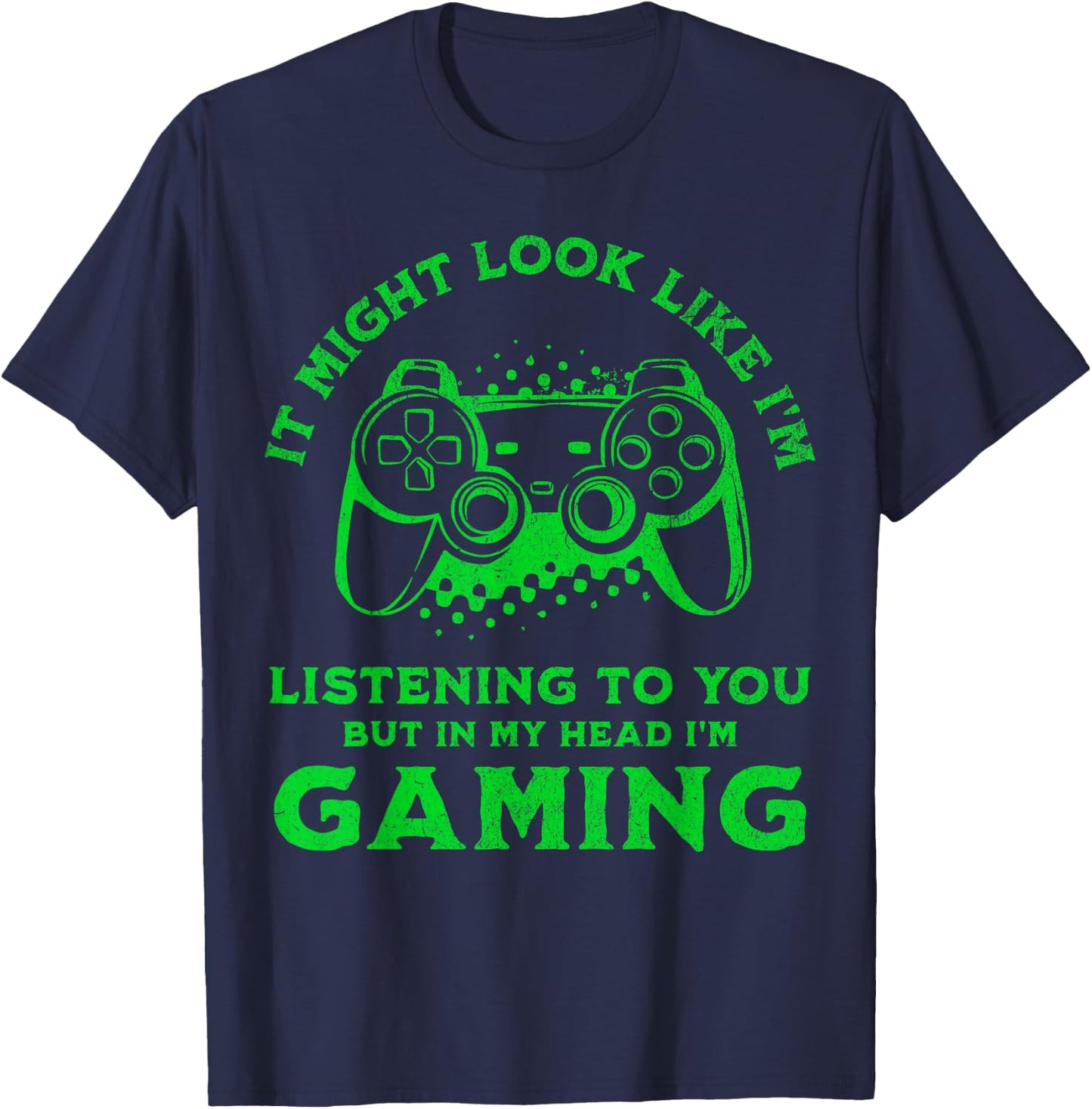 Gamer Funny Boys Video Gaming T-Shirt - T-Shirt | Navy