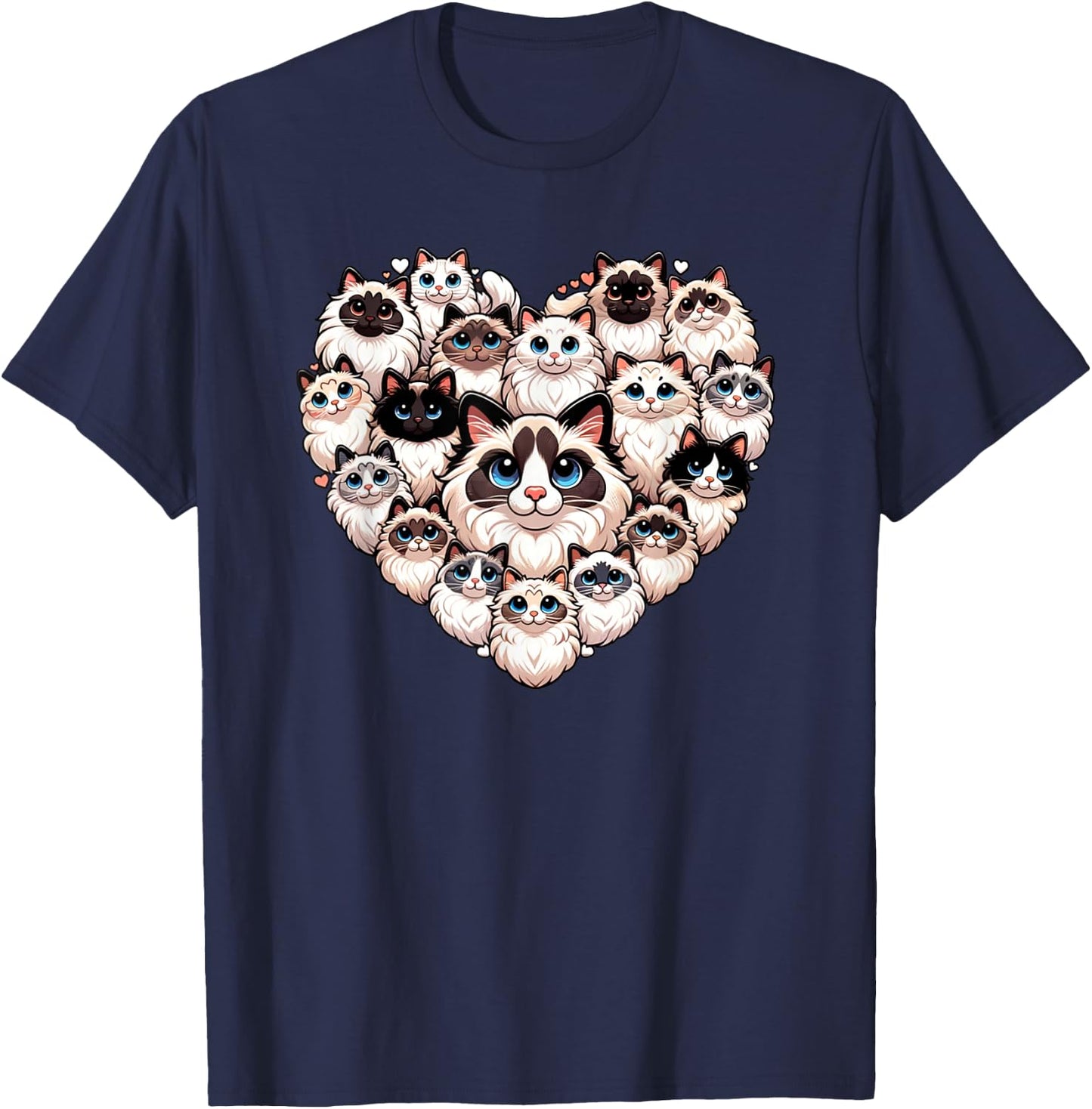 Ragdoll Cat Ragdolls Puppy Cats T-Shirt - T-Shirt | Navy