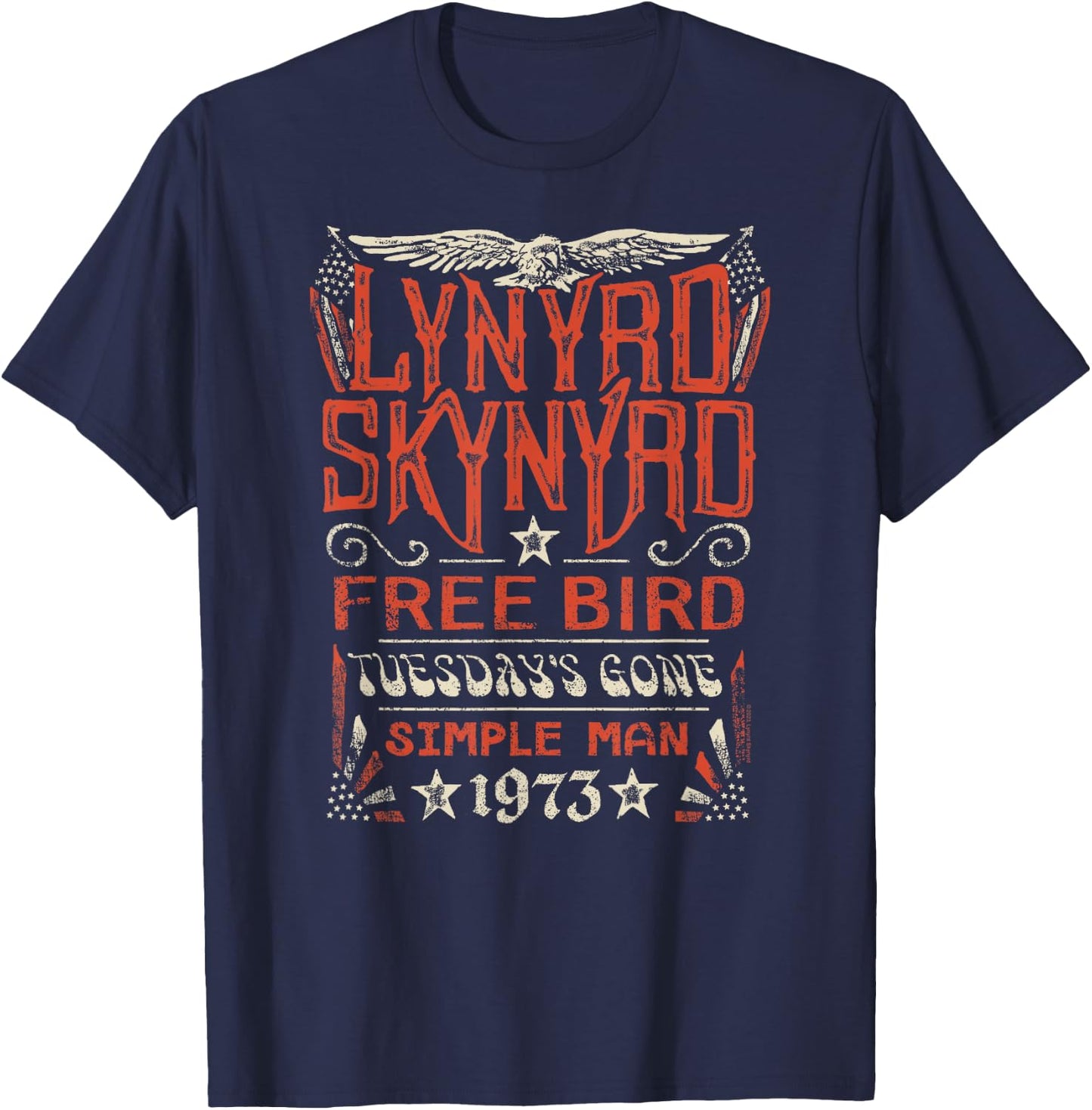 Lynyrd Skynyrd - Free Bird Tuesday's Gone Simple Man Songs T-Shirt - T-Shirt | Navy