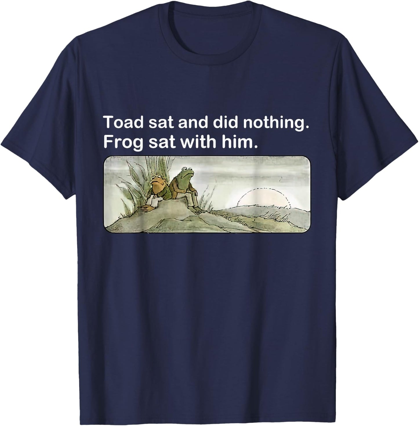Frogs Funny toads meme lover Vintage -Adults & Kids Black T-Shirt - T-Shirt | Navy