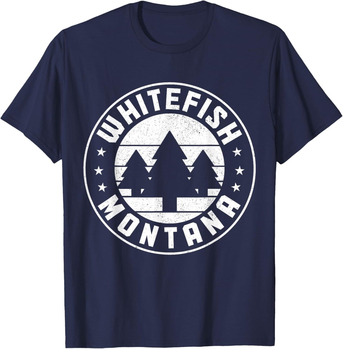 Whitefish Montana Vintage T-Shirt - T-Shirt | Navy