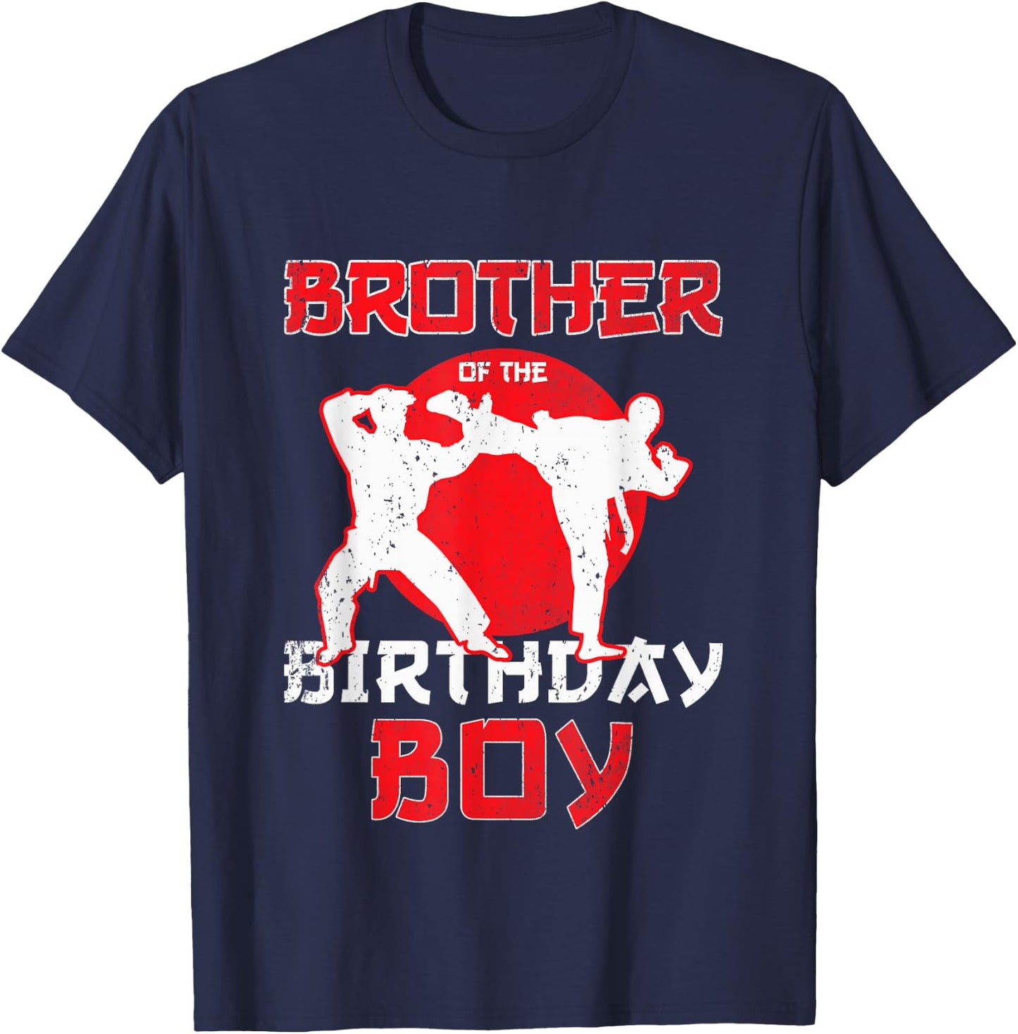 Brother Of The Birthday Karate Taekwondo Boy Martial Arts T-Shirt - T-Shirt | Navy