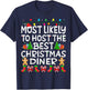 Most Likely To Host The Best Christmas Dinner Family Funny T-Shirt - T-Shirt | Navy