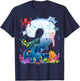 2nd Birthday Party Ocean 2 Year Old Sea Fish Aquarium Boy T-Shirt - T-Shirt | Navy