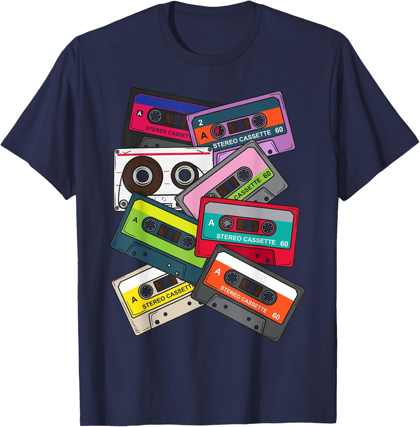 Eighties 80's Kid Best Era Ever Born In the 80's Cassette T-Shirt - T-Shirt | Navy
