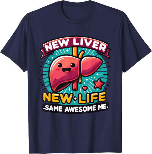 Liver Transplant Survivor Funny T-Shirt - T-Shirt | Navy