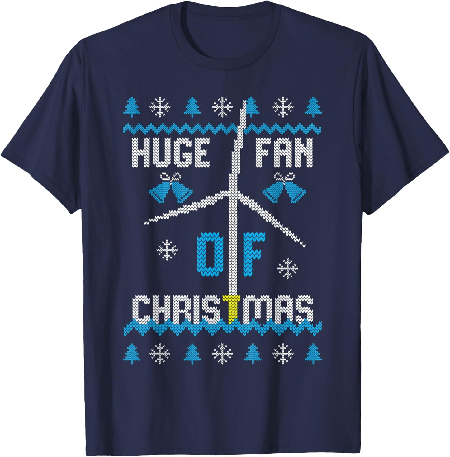 Renewable energy Christmas sweater - offshore technician T-Shirt - T-Shirt | Navy