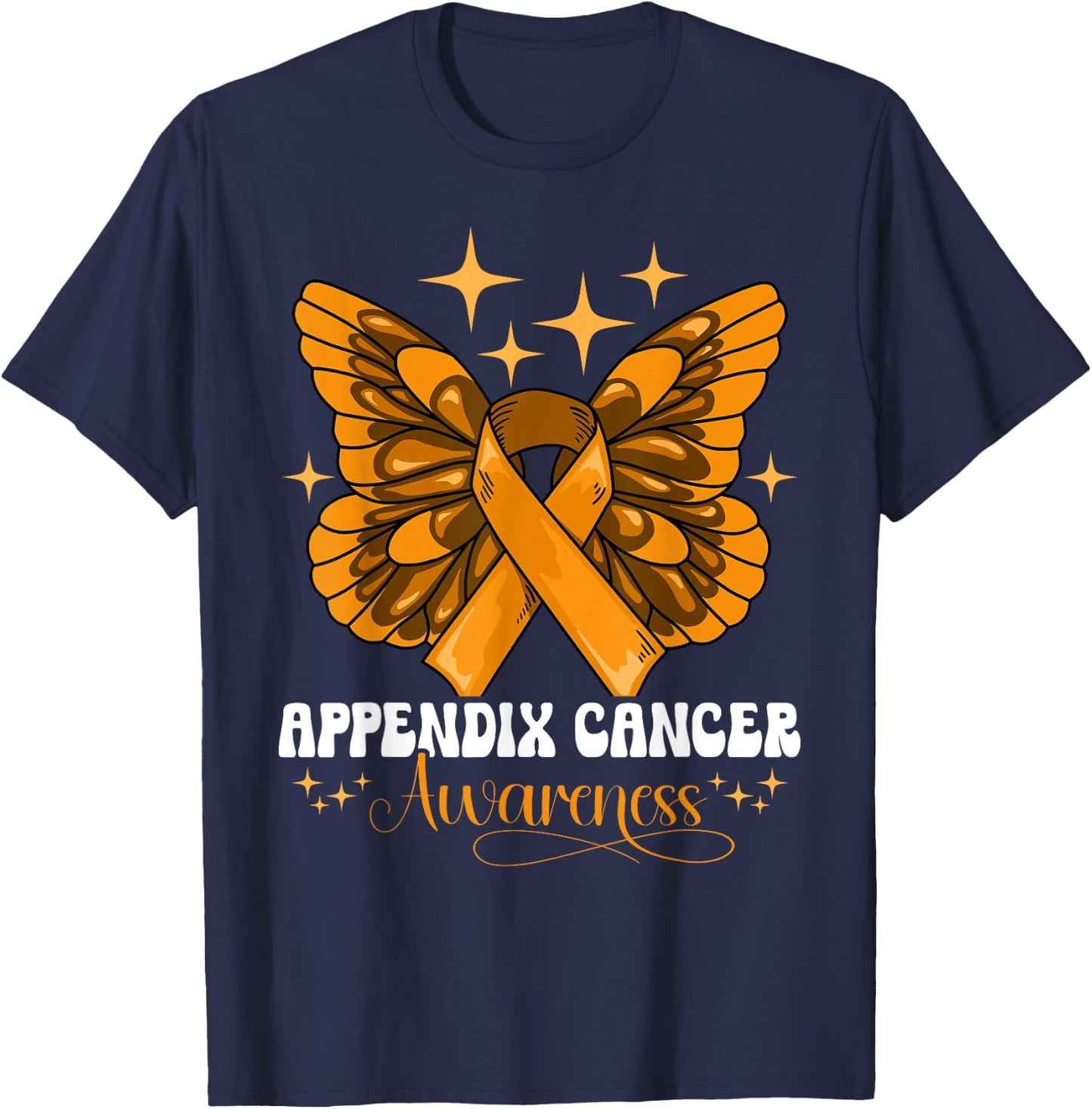 Appendix Cancer Awareness T-Shirt - T-Shirt | Navy
