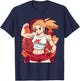 Anime Girl Fighter | Anime Gym Cute T-Shirt - T-Shirt | Navy
