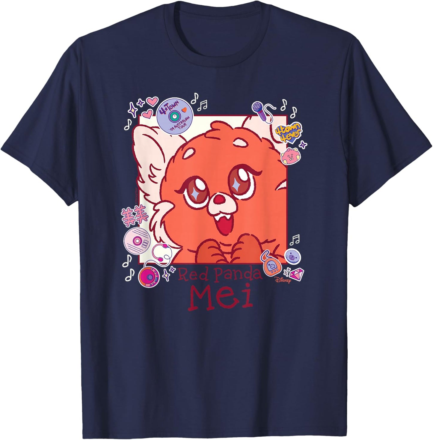 Turning Red - Red Panda Mei T-Shirt - T-Shirt | Navy
