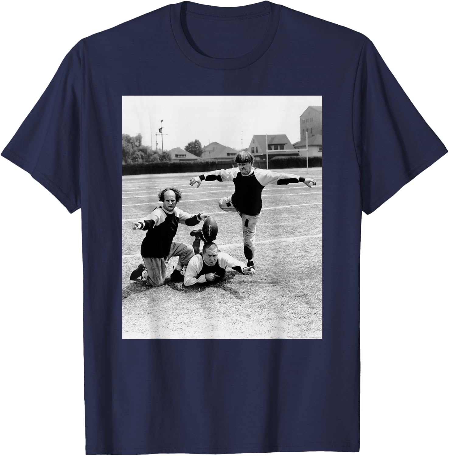 Three Stooges Football – Kick Off T-Shirt - T-Shirt | Navy