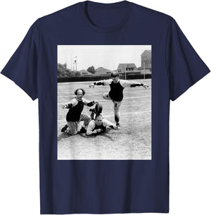 Three Stooges Football – Kick Off T-Shirt - T-Shirt | Navy