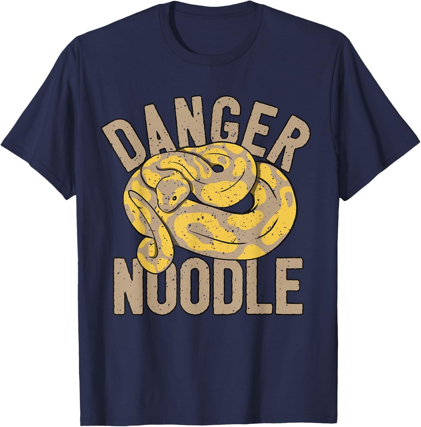 Python Snake - Danger Noodle - Ball Python T-Shirt - T-Shirt | Navy