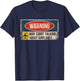 Warning May Start Talking About Airplanes Sign Funny Pilot T-Shirt - T-Shirt | Navy