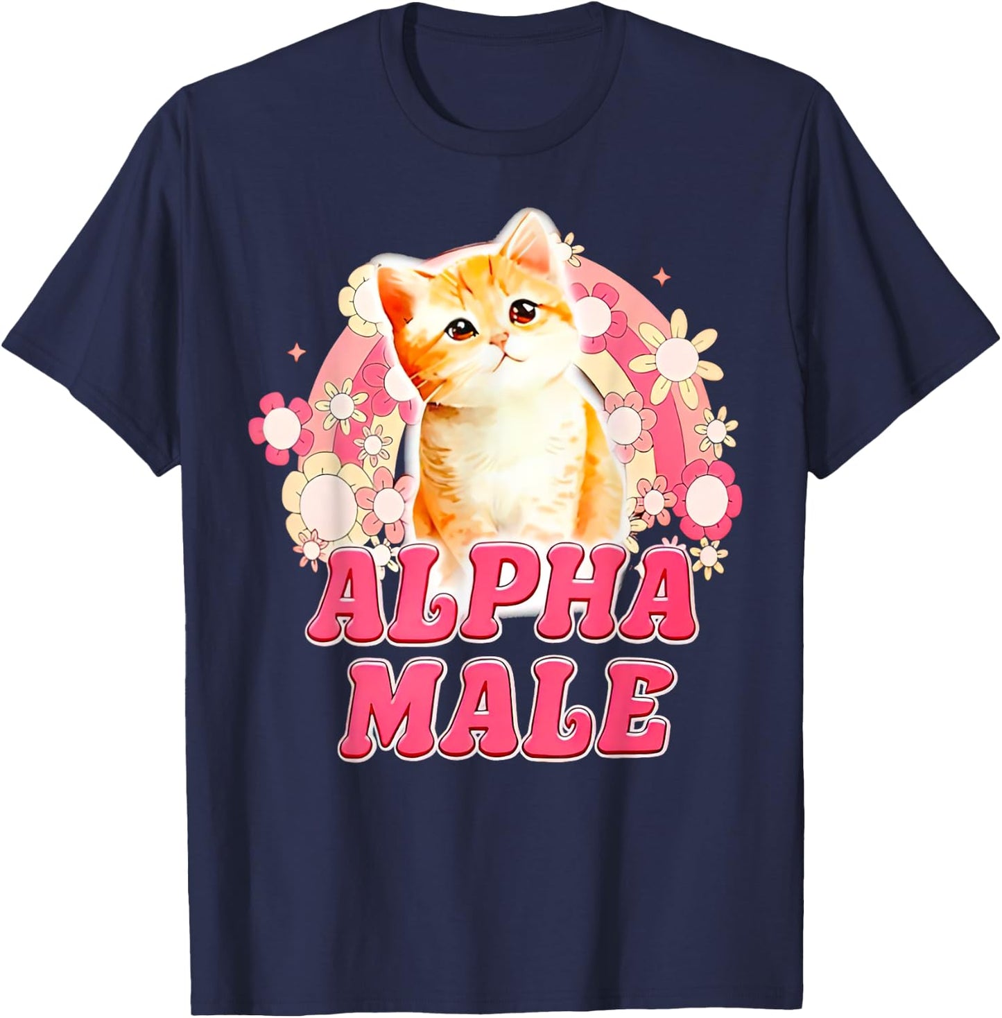 Alpha Male Cat Kitten Funny Women T-Shirt - T-Shirt | Navy