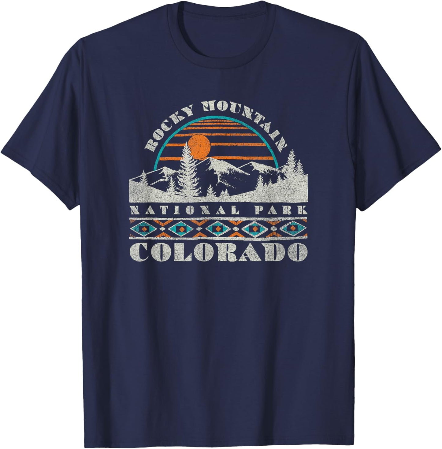 Rocky Mountain National Park Vintage T-Shirt - T-Shirt | Navy