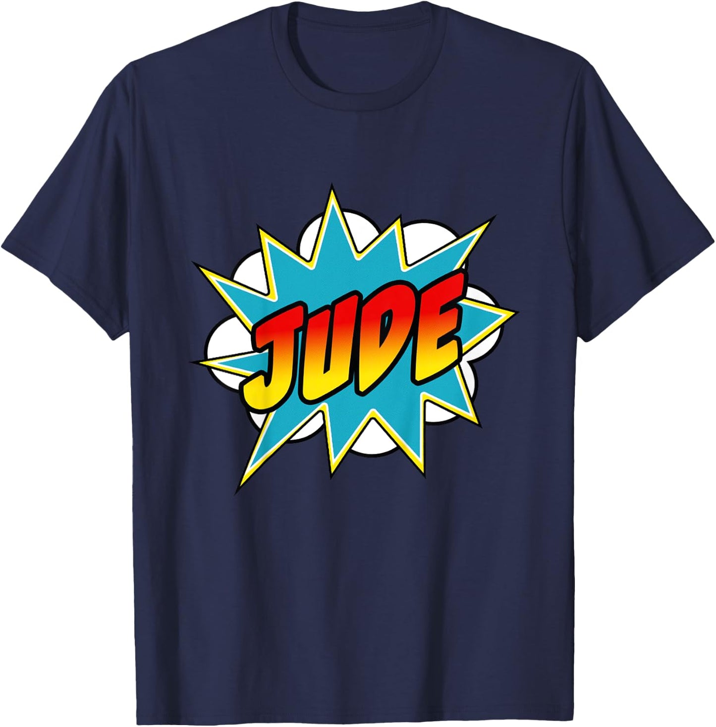 Kids Boys Jude Name Comic Book Superhero T-Shirt - T-Shirt | Navy