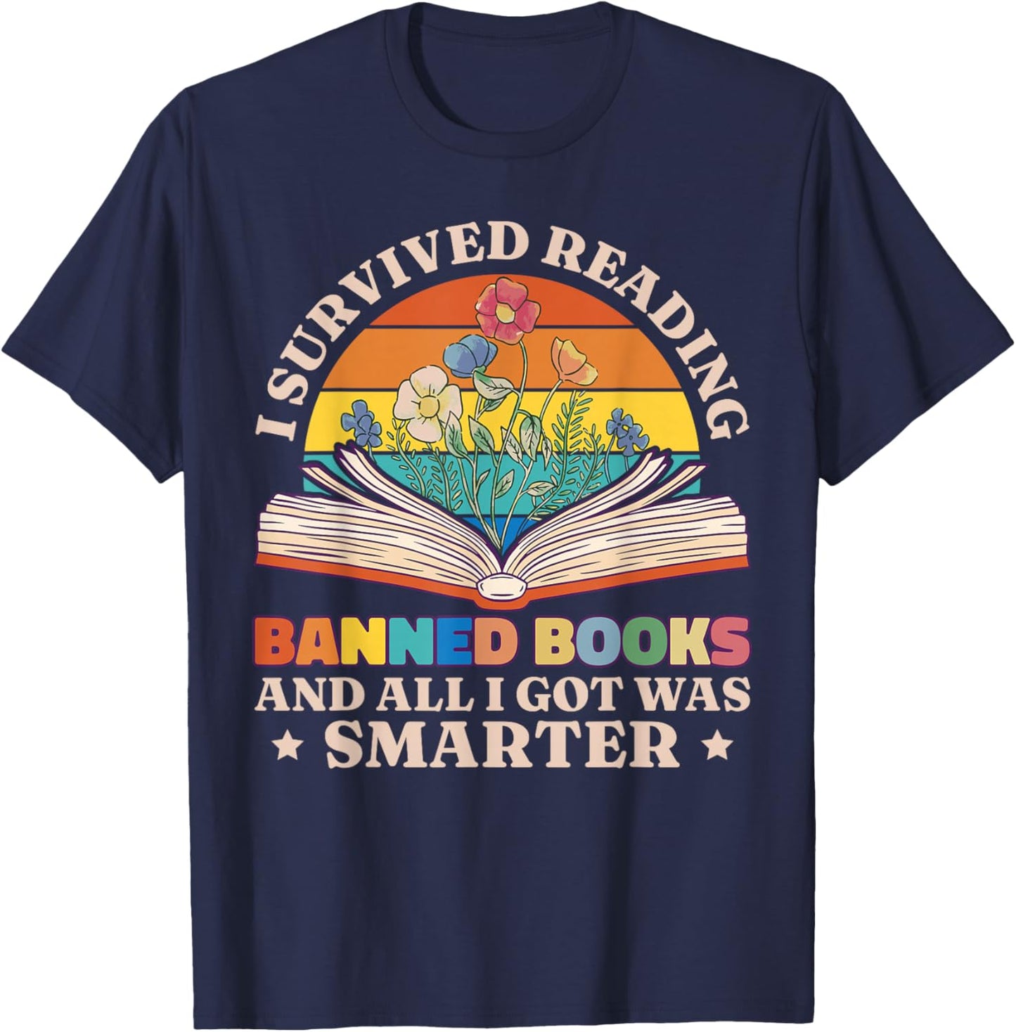 I Survived Reading Banned Books T-Shirt - T-Shirt | Navy