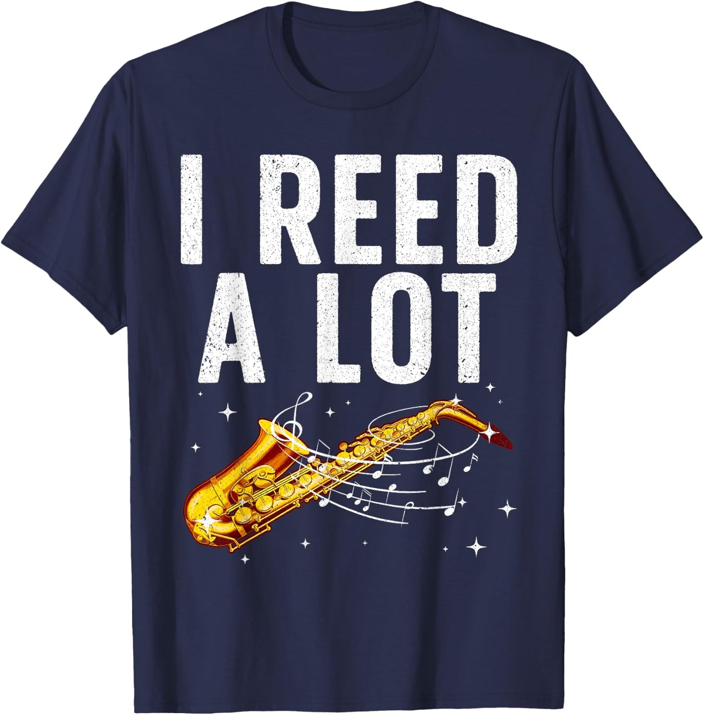 Funny Saxophone Design Women Tenor Saxophone Player T-Shirt - T-Shirt | Navy