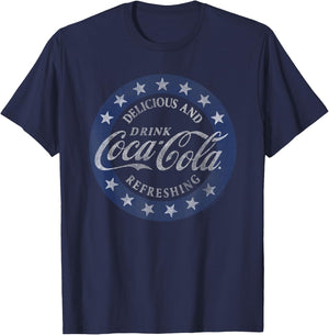 Coca-Cola - Delicious And Refreshing Stars T-Shirt - T-Shirt | Navy