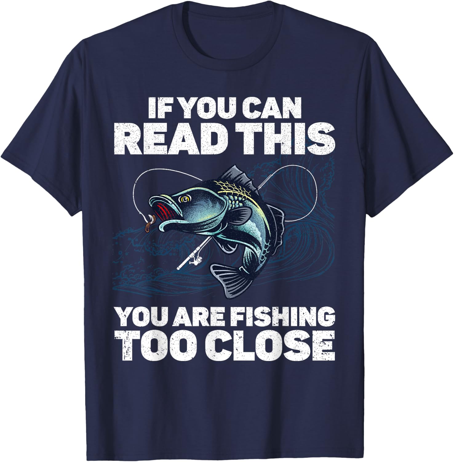 Funny Fishing Design Women Kids Fishes Fishing Lover T-Shirt - T-Shirt | Navy