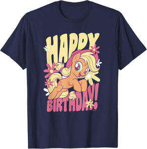 My Little Pony Birthday Applejack Smile T-Shirt - T-Shirt | Navy