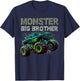 Monster Truck Big Brother Family Matching Truck Lovers Gift T-Shirt - T-Shirt | Navy