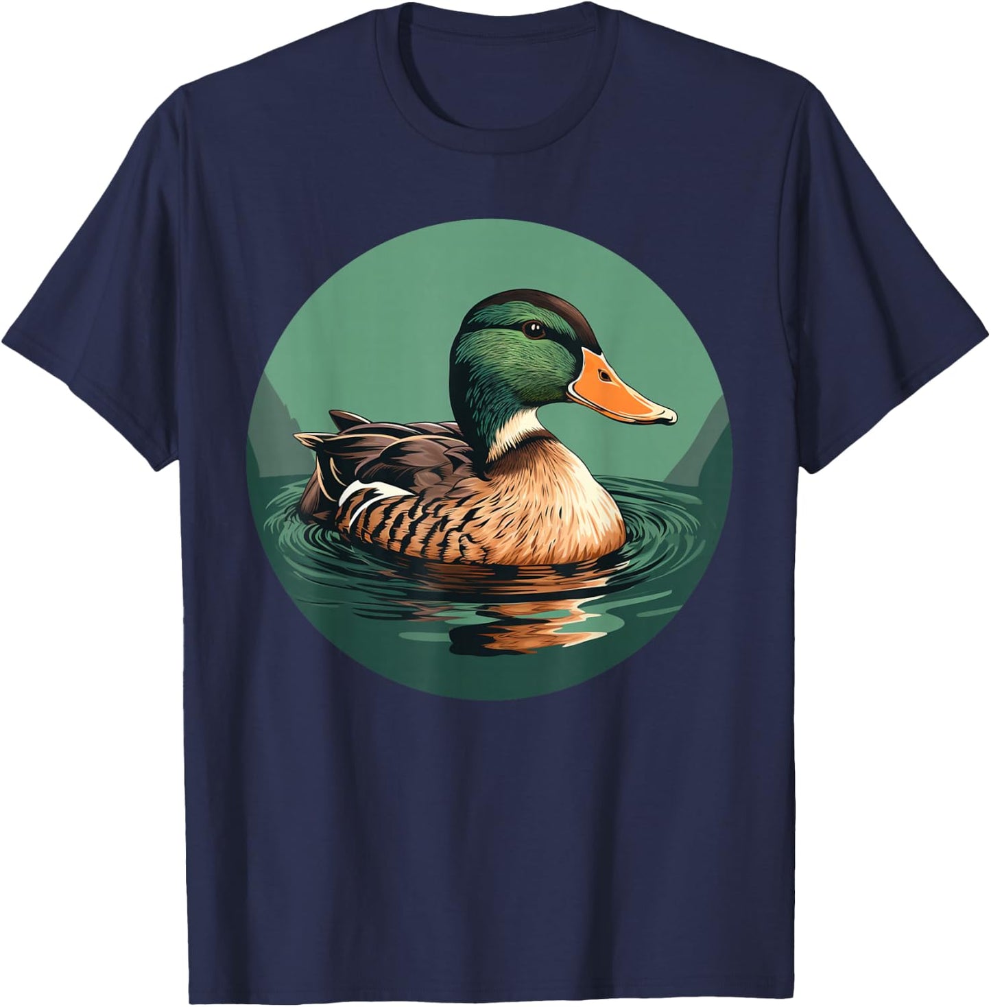 Cool looking Mallard Duck for Bird and Animals watching Fans T-Shirt - T-Shirt | Navy