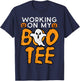 Working On My Boo Gym Fun Yoga Pilates Fitness Halloween T-Shirt - T-Shirt | Navy