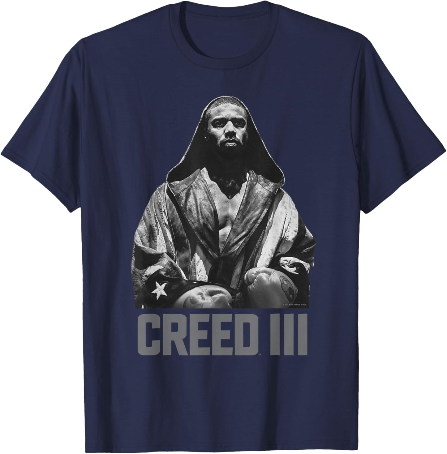 Adonis Creed – Black and White Boxing Robe Creed III T-Shirt - T-Shirt | Navy