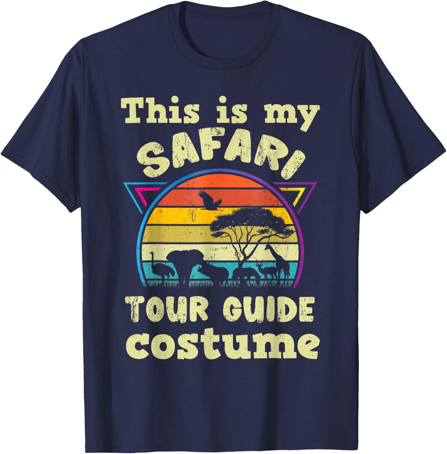 Funny Safari Guide Art Women Kids Zoo Safari Costume T-Shirt - T-Shirt | Navy