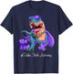 Pediatric Stroke Awareness Month Purple Ribbon Trex T-Shirt - T-Shirt | Navy